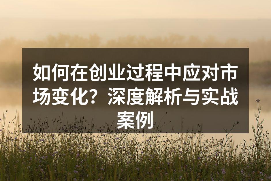 如何在创业过程中应对市场变化？深度解析与实战案例